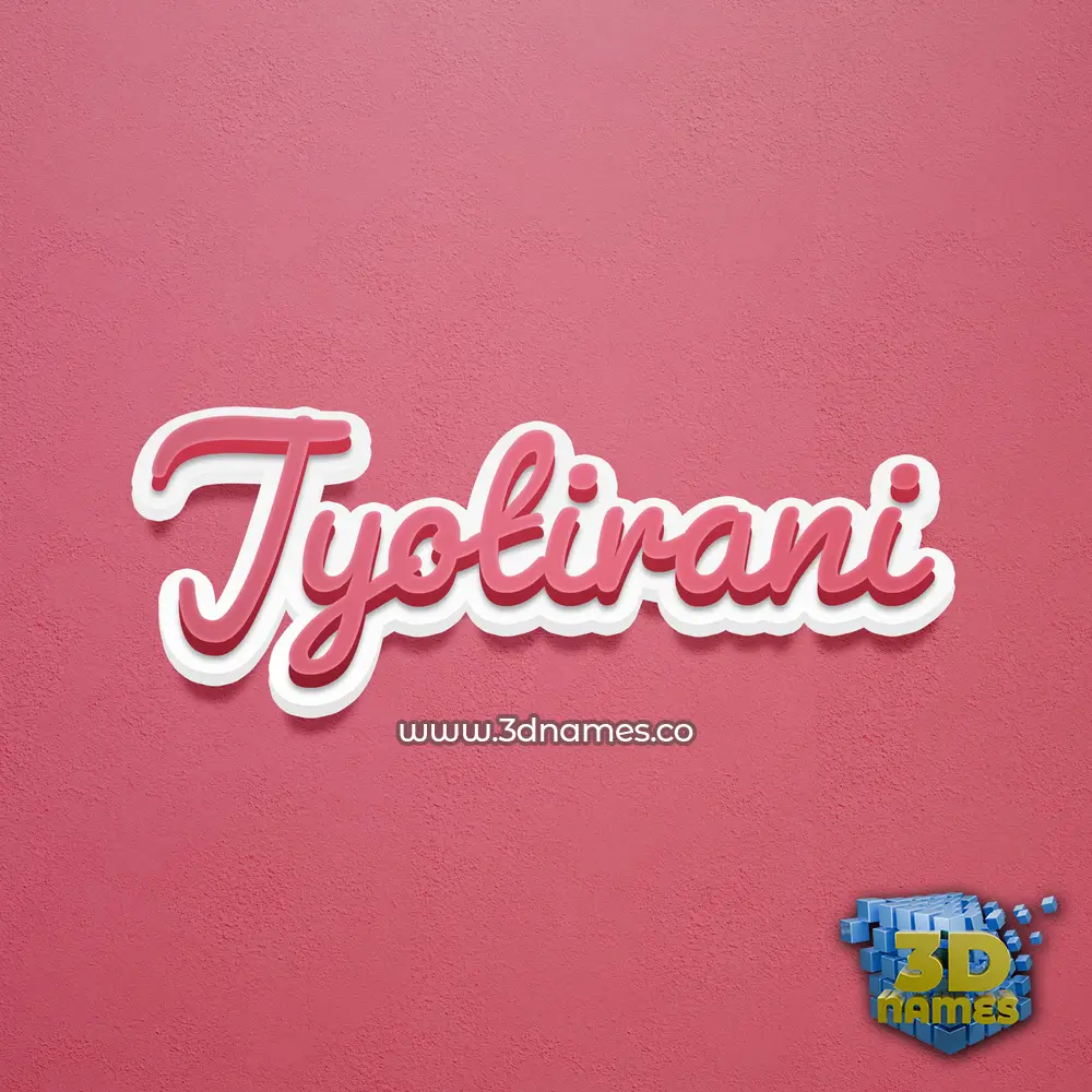 jyotirani in Red Scribble style - 3D name wallpaper