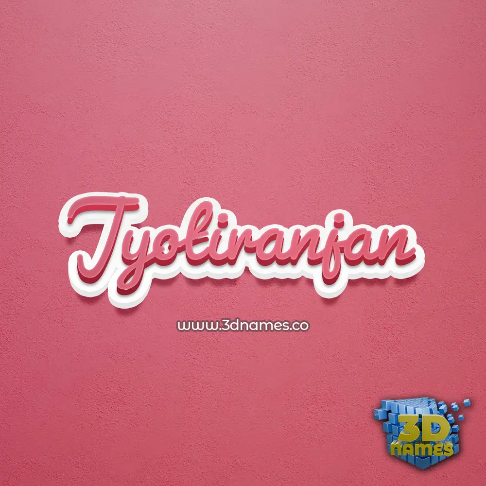 jyotiranjan in Red Scribble style - 3D name wallpaper