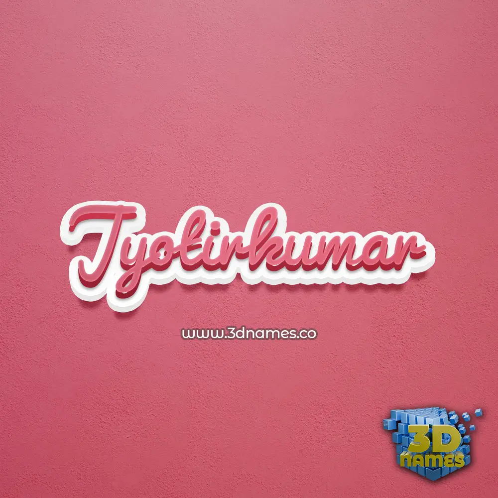 jyotirkumar in Red Scribble style - 3D name wallpaper