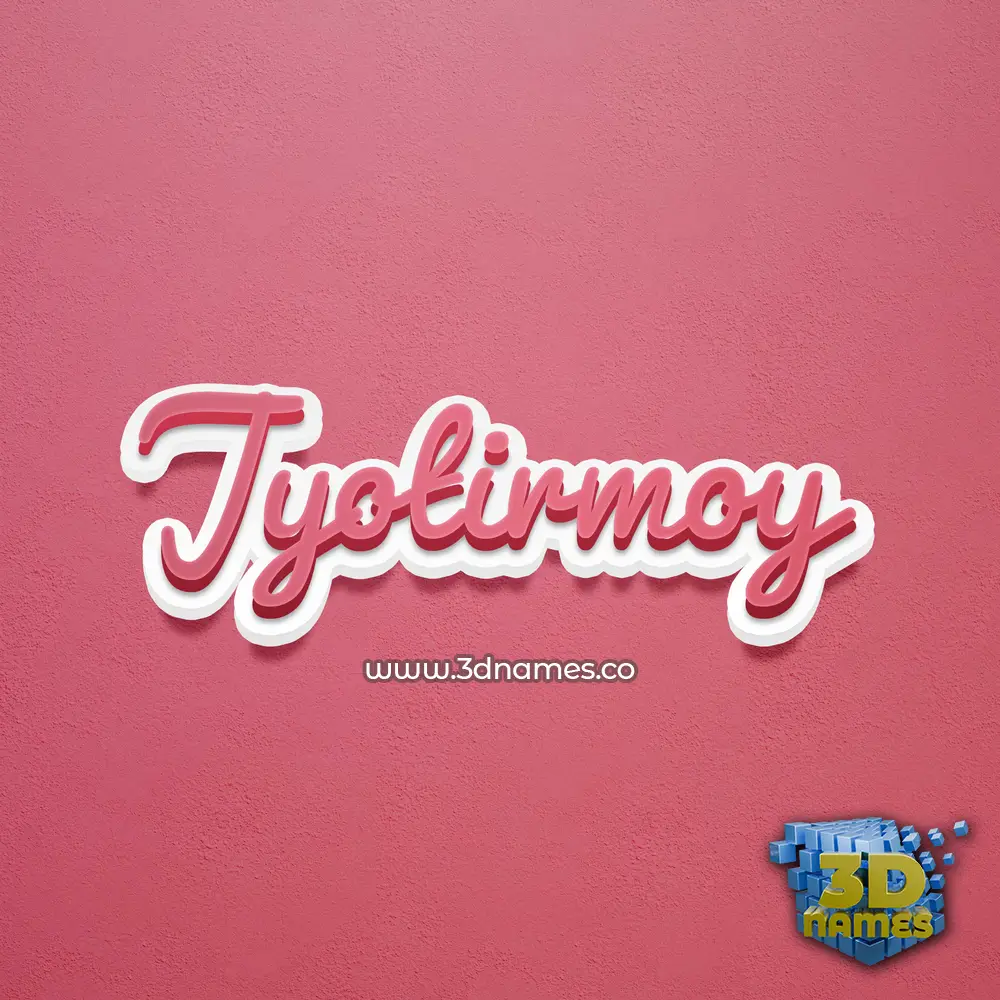 jyotirmoy in Red Scribble style - 3D name wallpaper