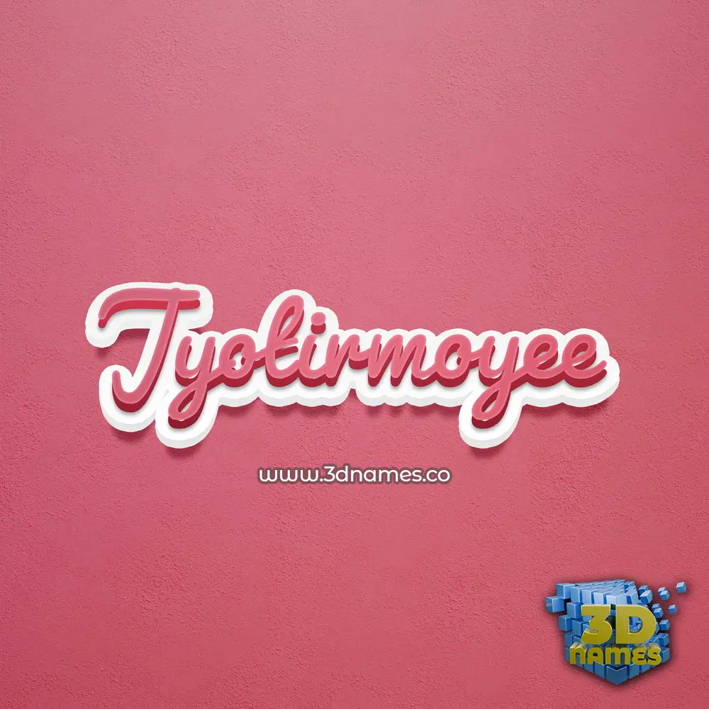 jyotirmoyee in Red Scribble style - 3D name wallpaper