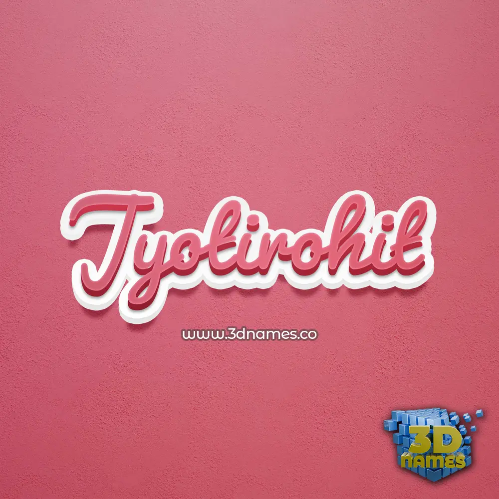 jyotirohit in Red Scribble style - 3D name wallpaper