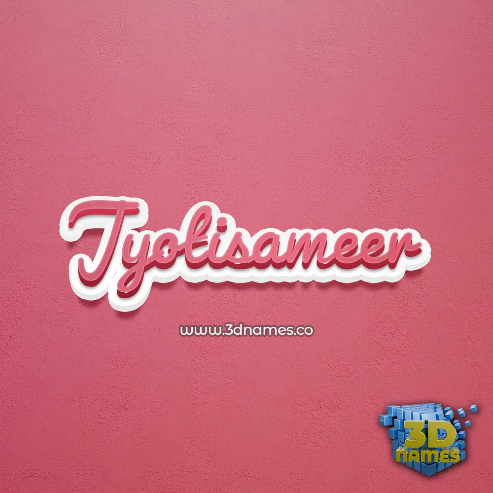jyotisameer in Red Scribble style - 3D name wallpaper