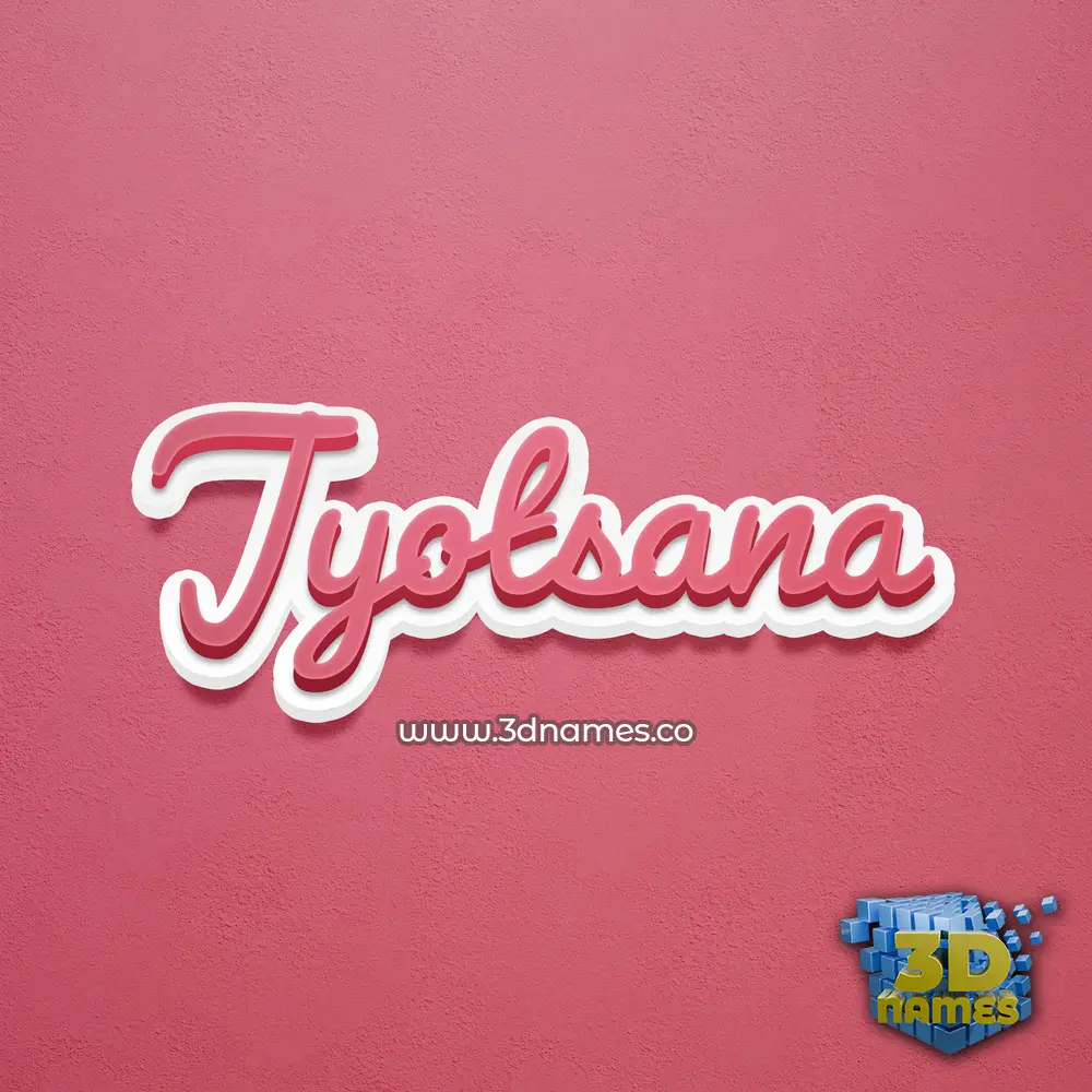 jyotsana in Red Scribble style - 3D name wallpaper