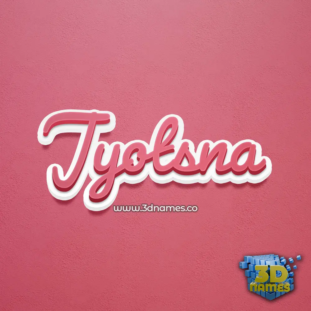 jyotsna in Red Scribble style - 3D name wallpaper