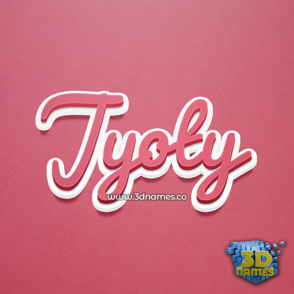 jyoty in Red Scribble style - 3D name wallpaper