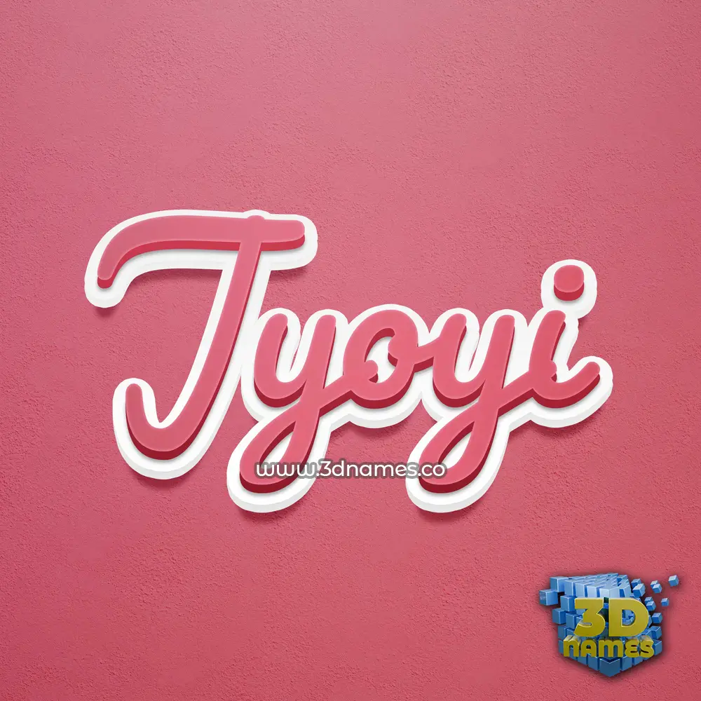 jyoyi in Red Scribble style - 3D name wallpaper