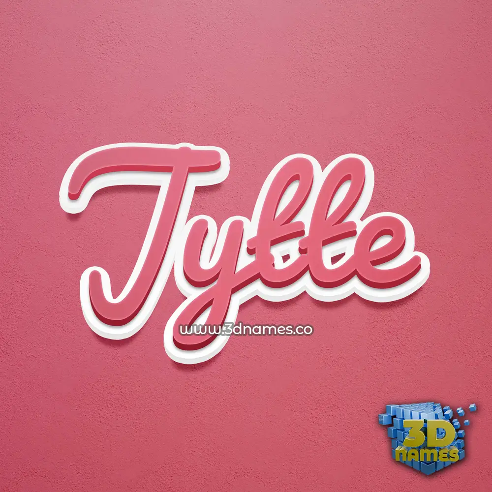 jytte in Red Scribble style - 3D name wallpaper
