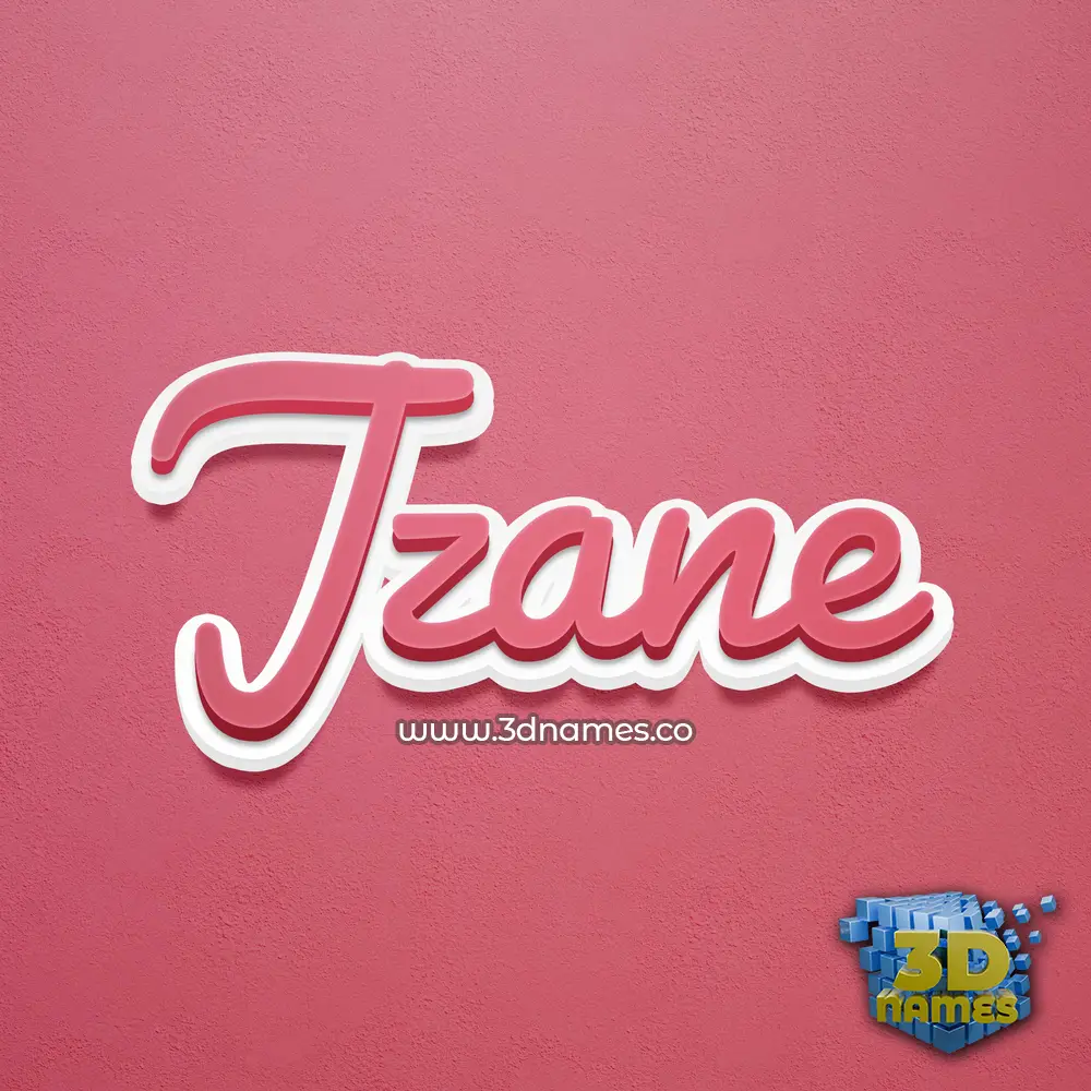 jzane in Red Scribble style - 3D name wallpaper