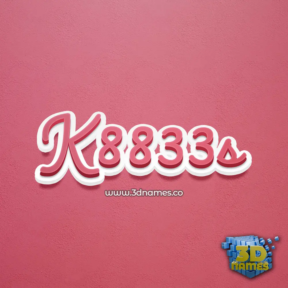 k8833s in Red Scribble style - 3D name wallpaper