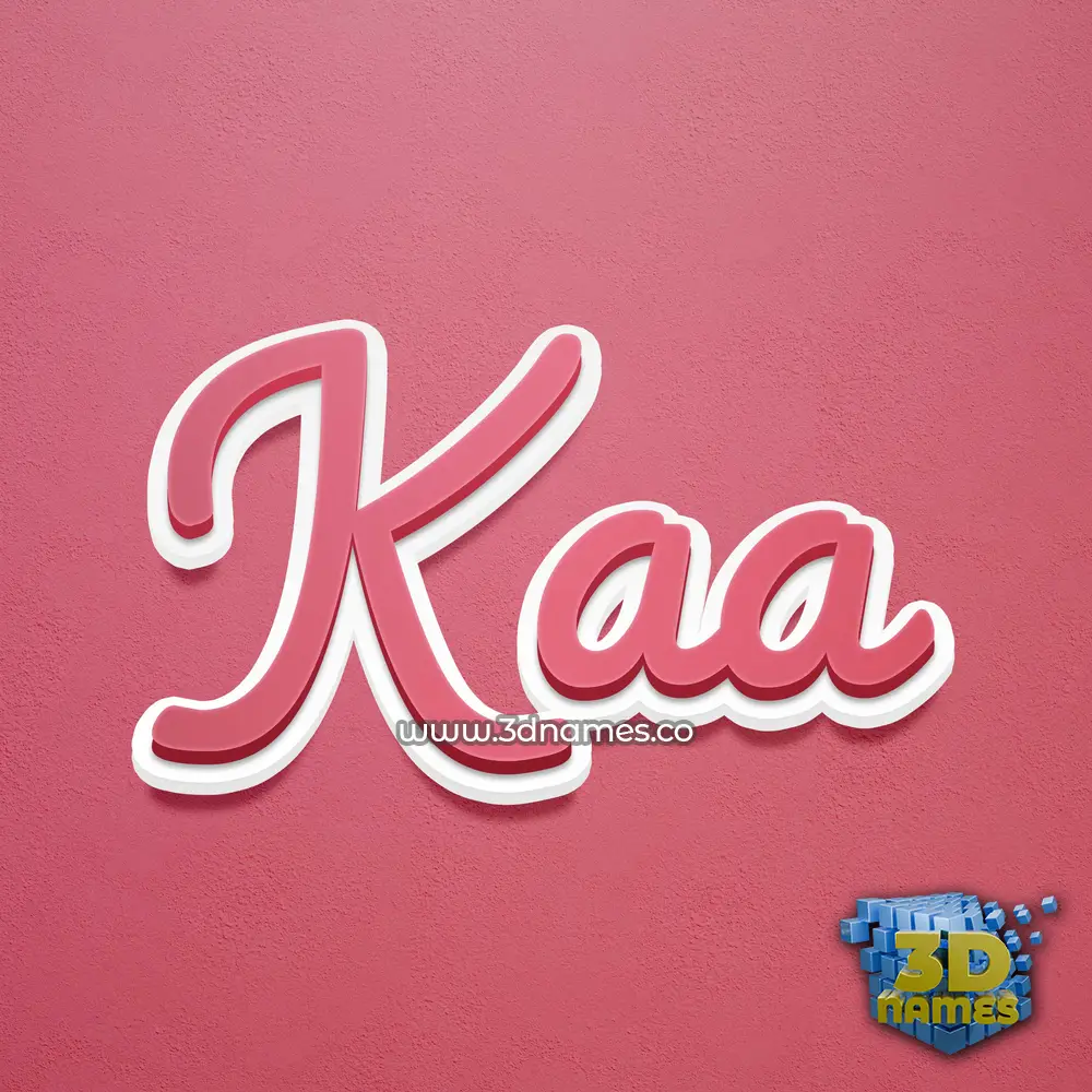 kaa in Red Scribble style - 3D name wallpaper