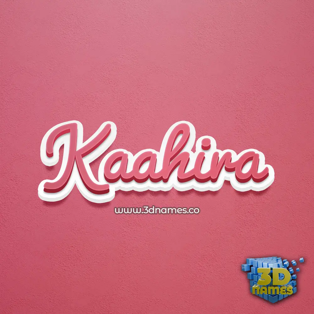 kaahira in Red Scribble style - 3D name wallpaper