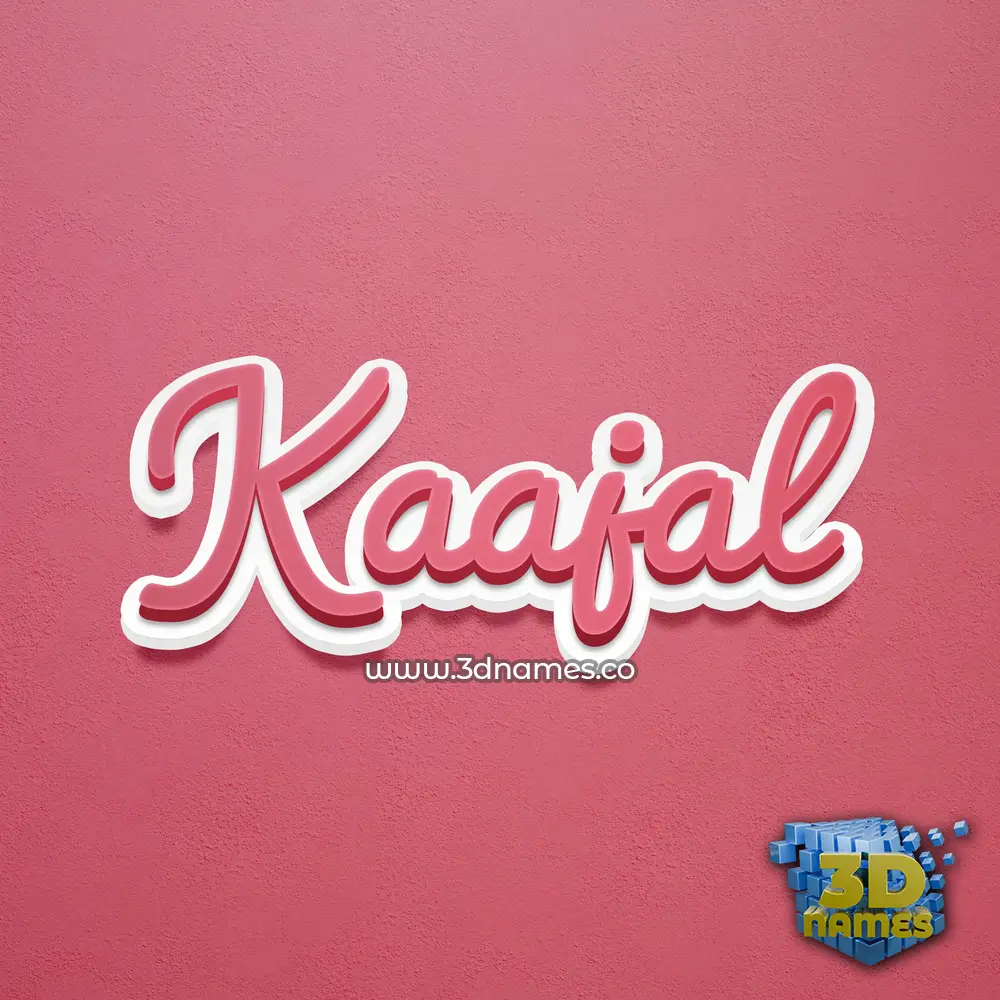 kaajal in Red Scribble style - 3D name wallpaper