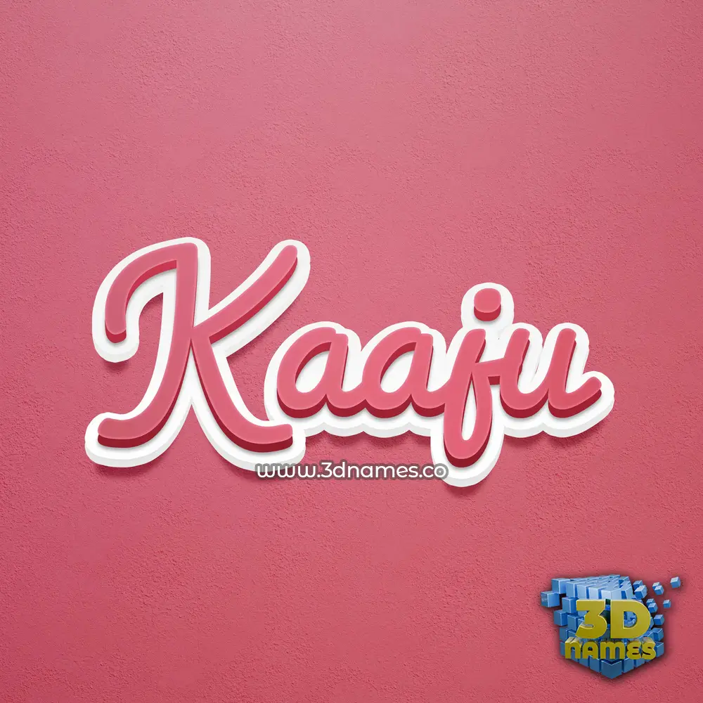 kaaju in Red Scribble style - 3D name wallpaper