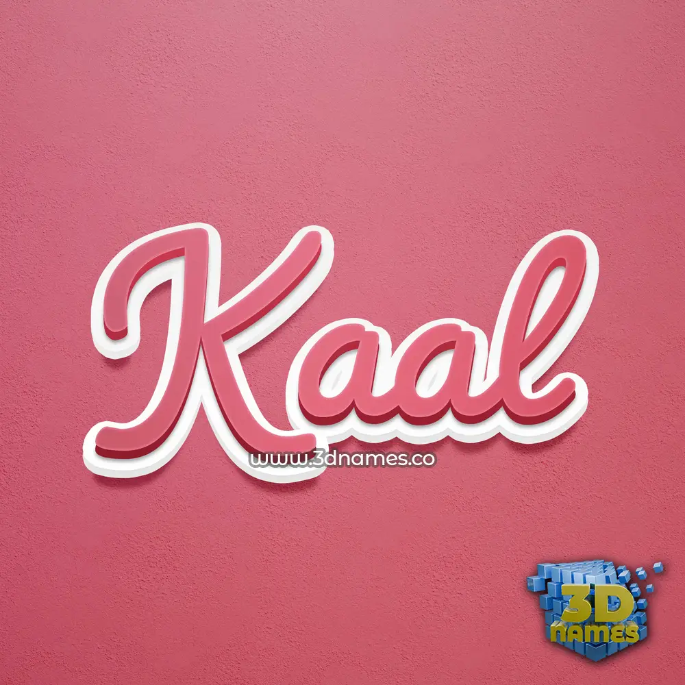 kaal in Red Scribble style - 3D name wallpaper