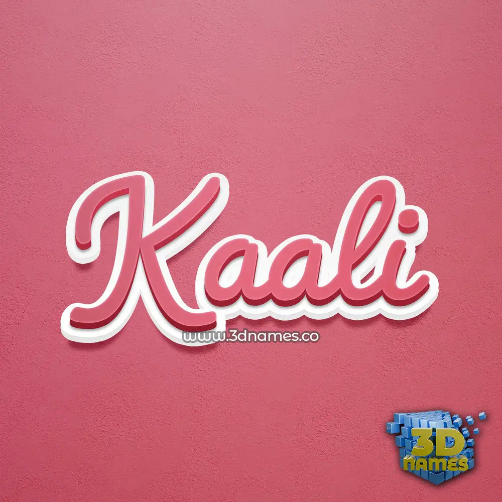 kaali in Red Scribble style - 3D name wallpaper