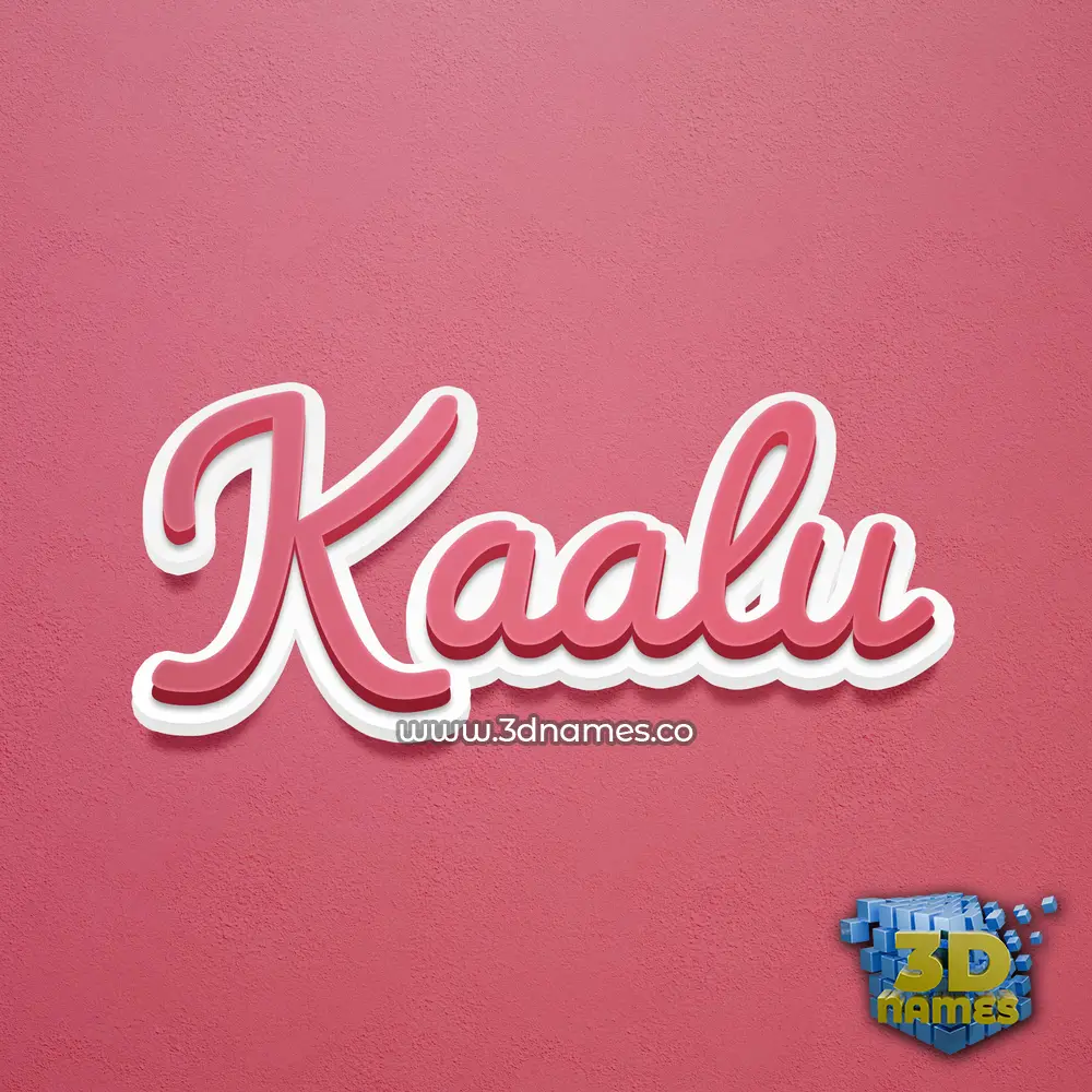 kaalu in Red Scribble style - 3D name wallpaper