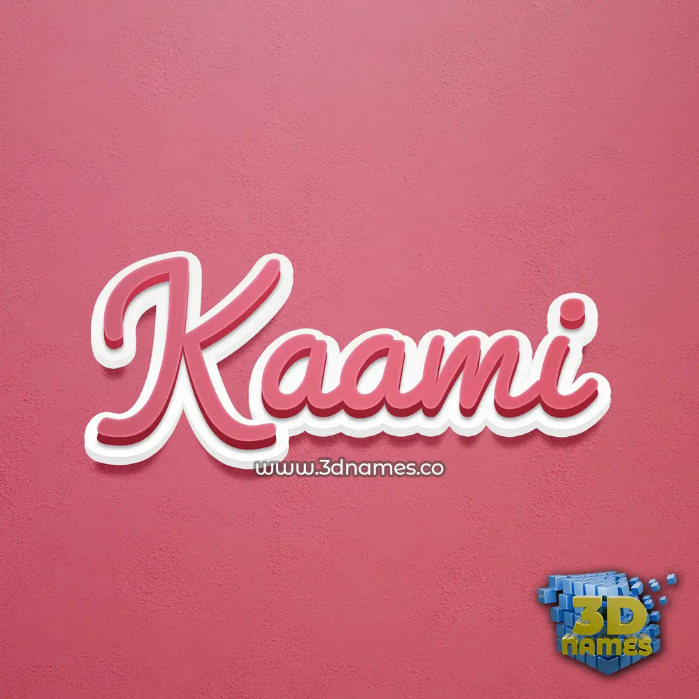 kaami in Red Scribble style - 3D name wallpaper