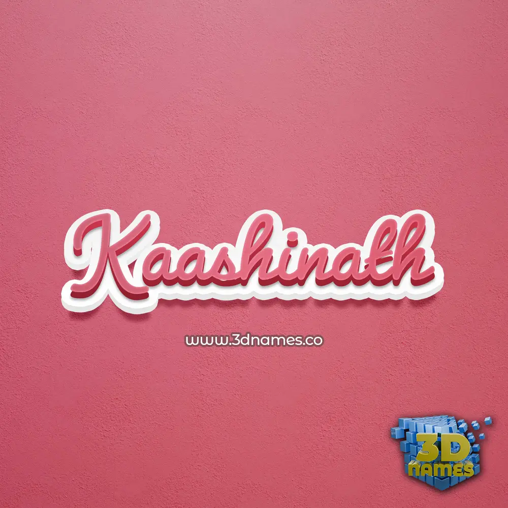kaashinath in Red Scribble style - 3D name wallpaper