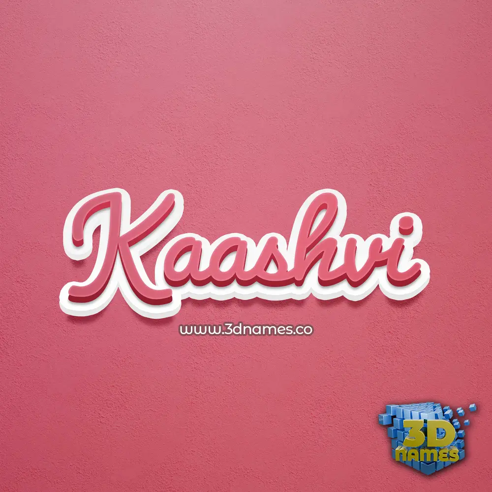 kaashvi in Red Scribble style - 3D name wallpaper