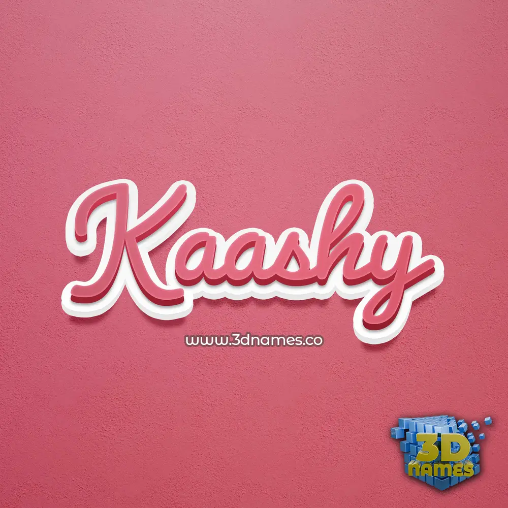 kaashy in Red Scribble style - 3D name wallpaper