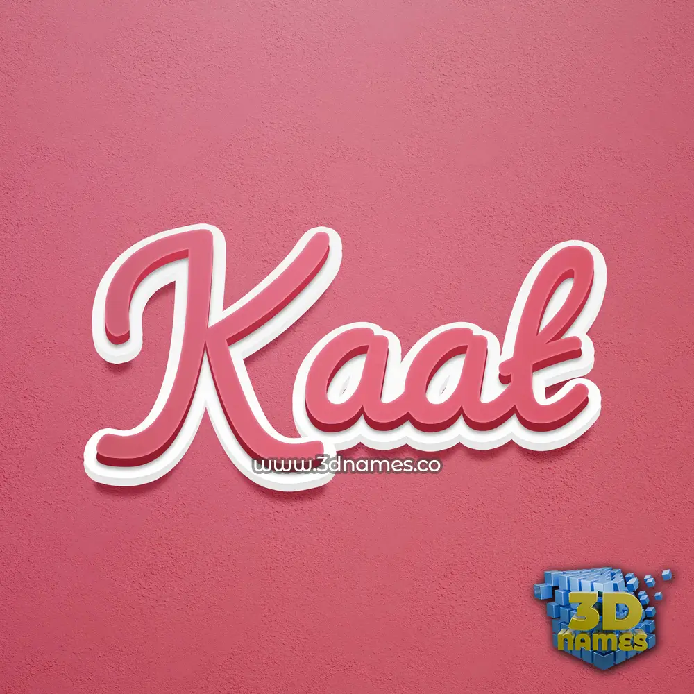 kaat in Red Scribble style - 3D name wallpaper