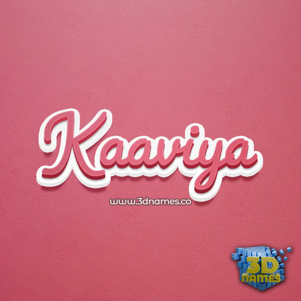 kaaviya in Red Scribble style - 3D name wallpaper