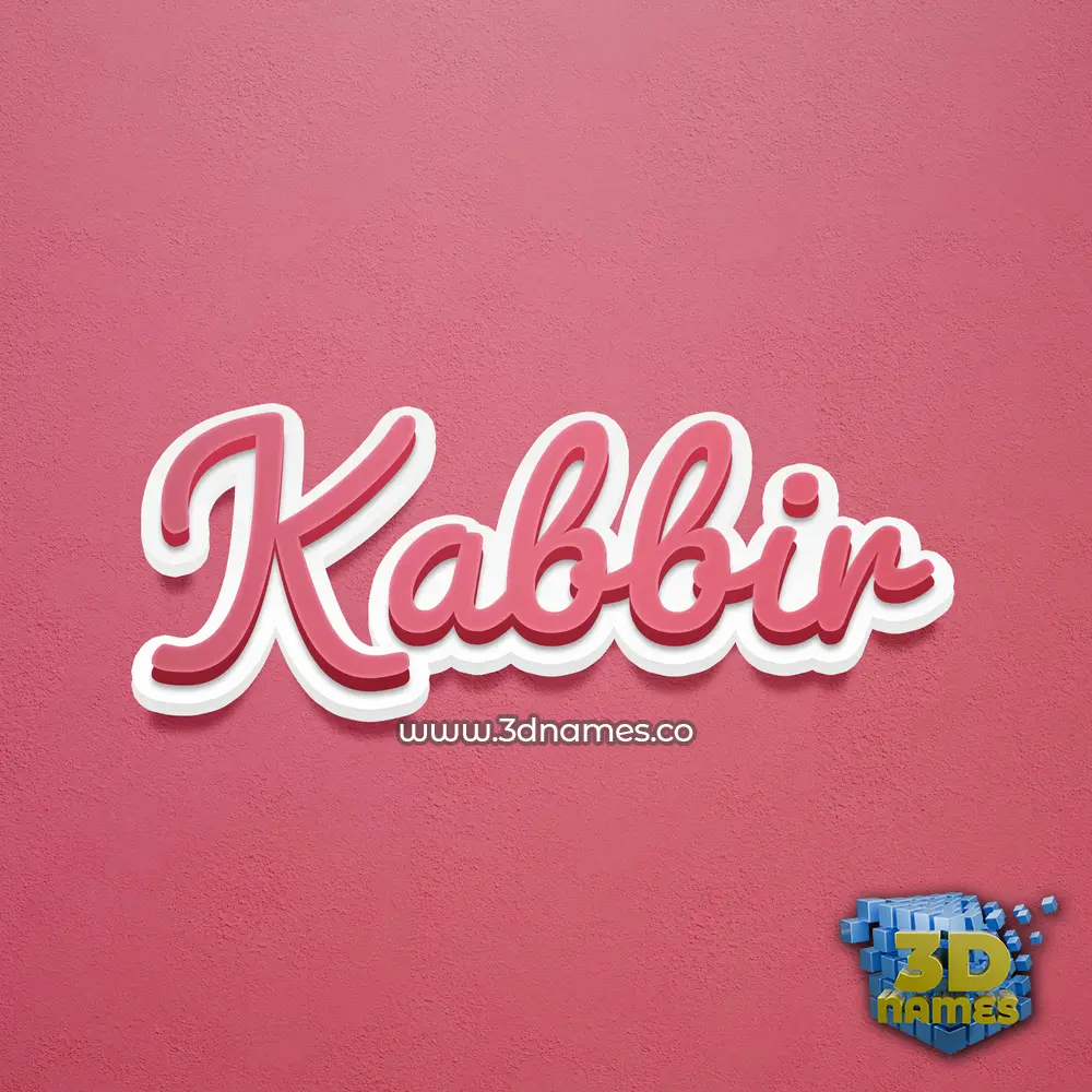 kabbir in Red Scribble style - 3D name wallpaper