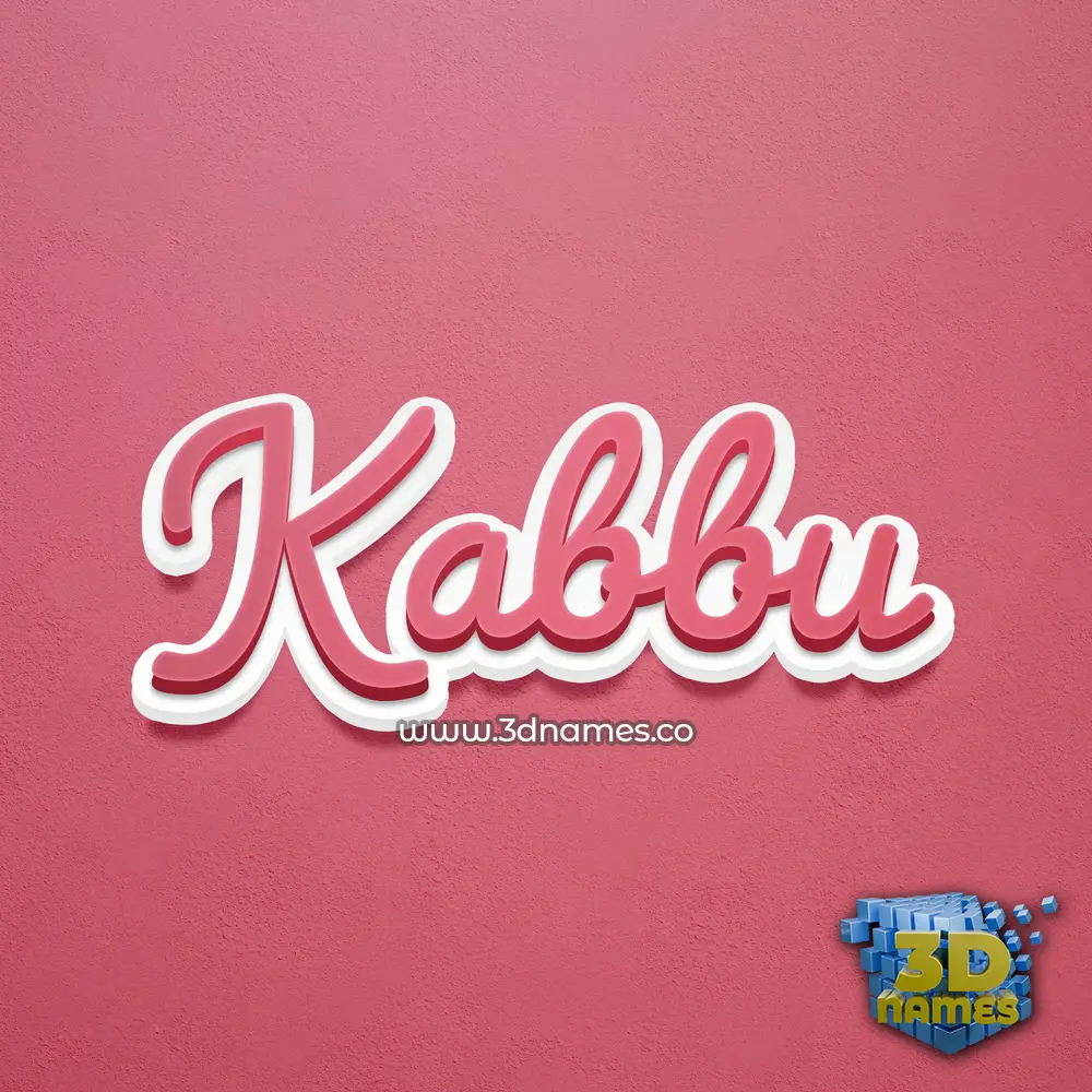 kabbu in Red Scribble style - 3D name wallpaper