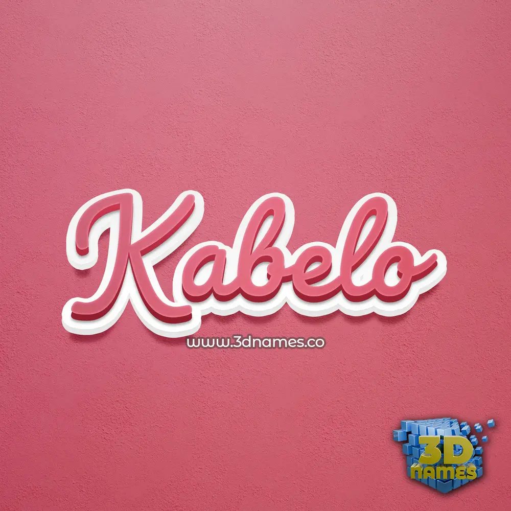 kabelo in Red Scribble style - 3D name wallpaper