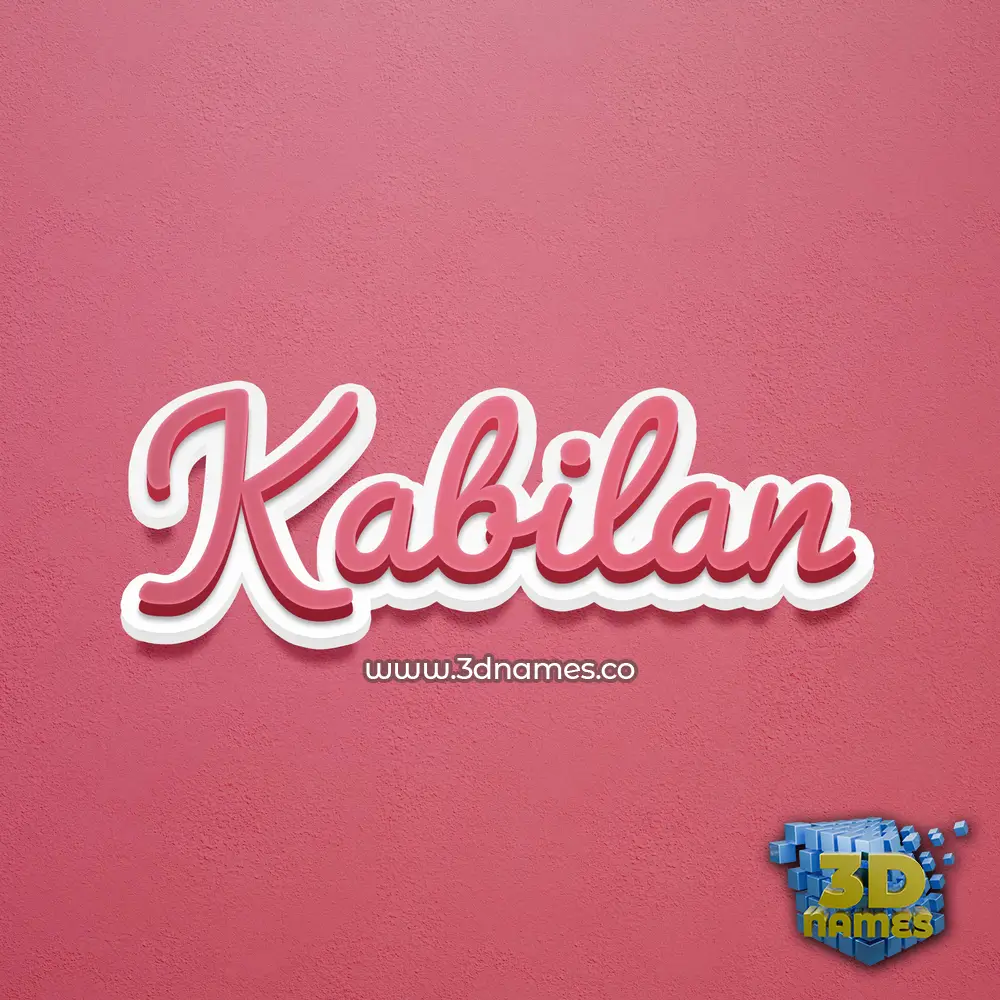 kabilan in Red Scribble style - 3D name wallpaper