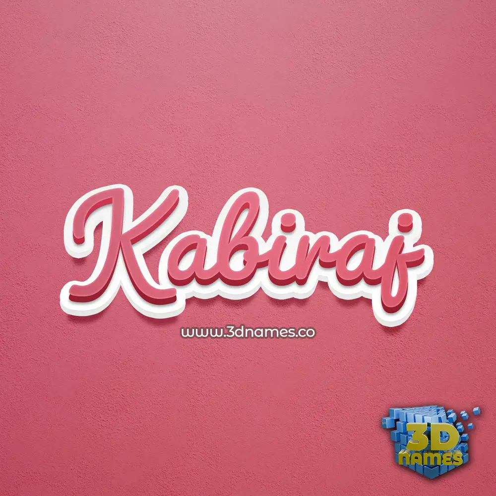 kabiraj in Red Scribble style - 3D name wallpaper