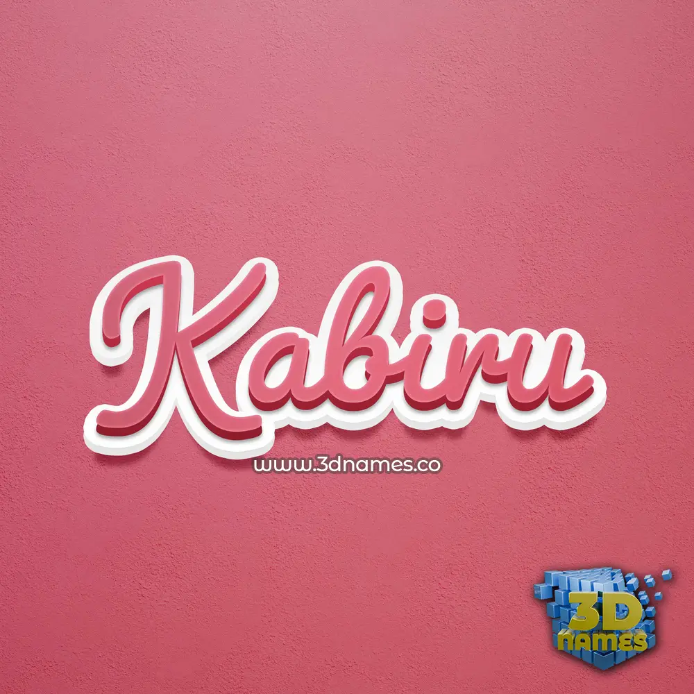 kabiru in Red Scribble style - 3D name wallpaper