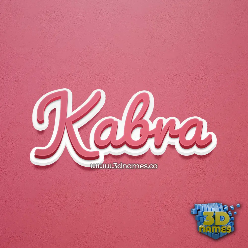 kabra in Red Scribble style - 3D name wallpaper