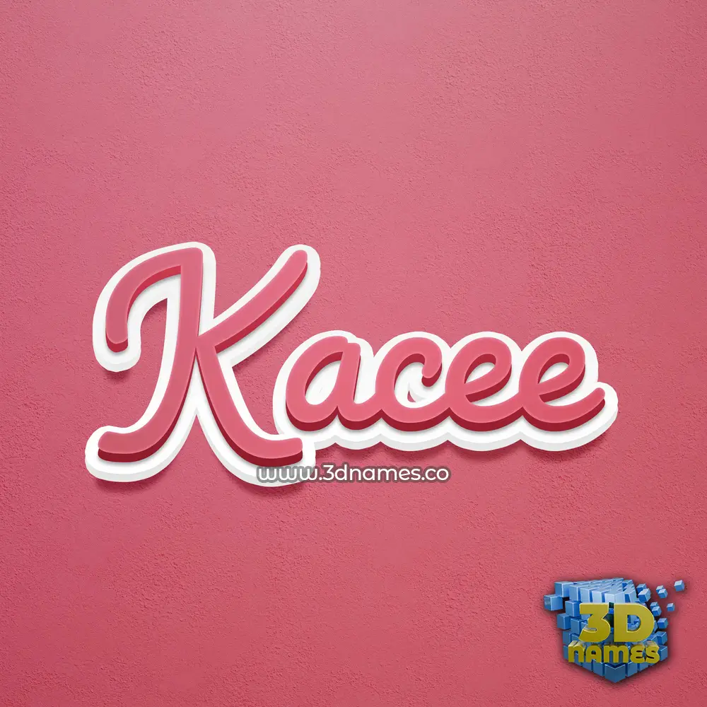 kacee in Red Scribble style - 3D name wallpaper