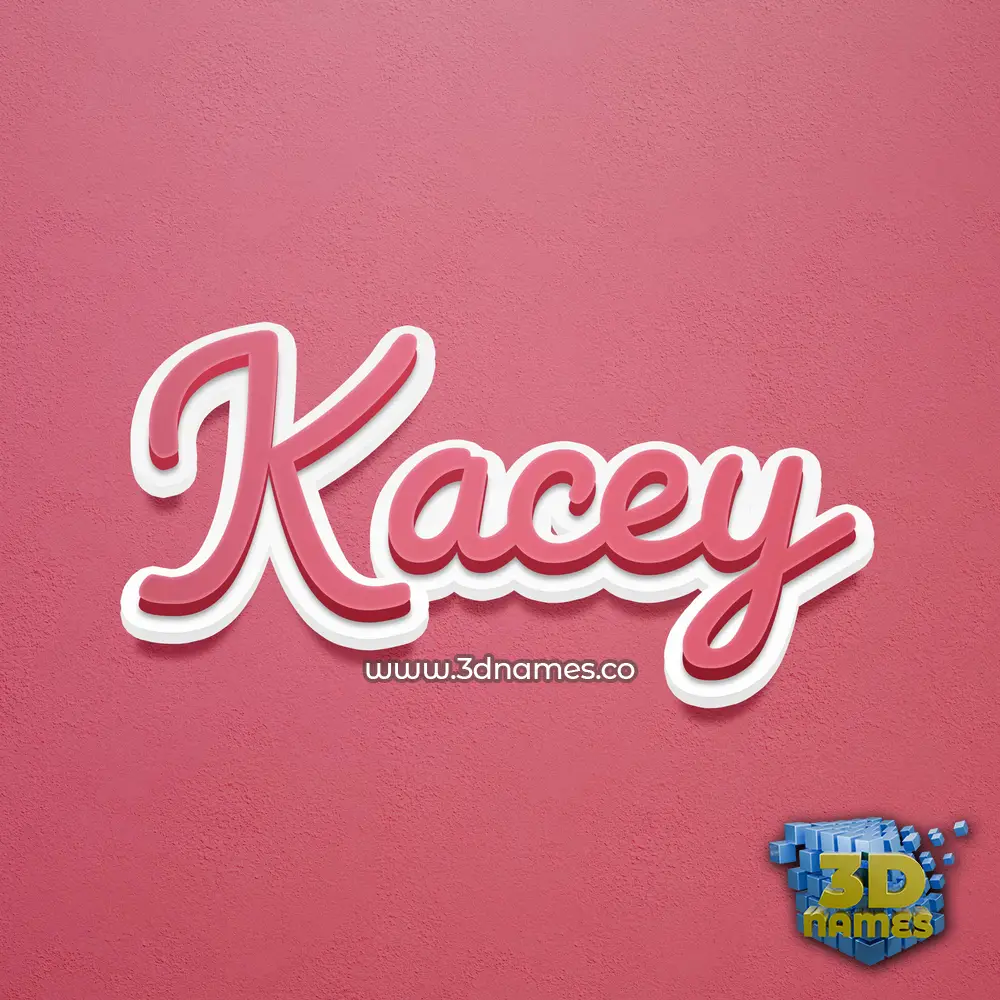 kacey in Red Scribble style - 3D name wallpaper