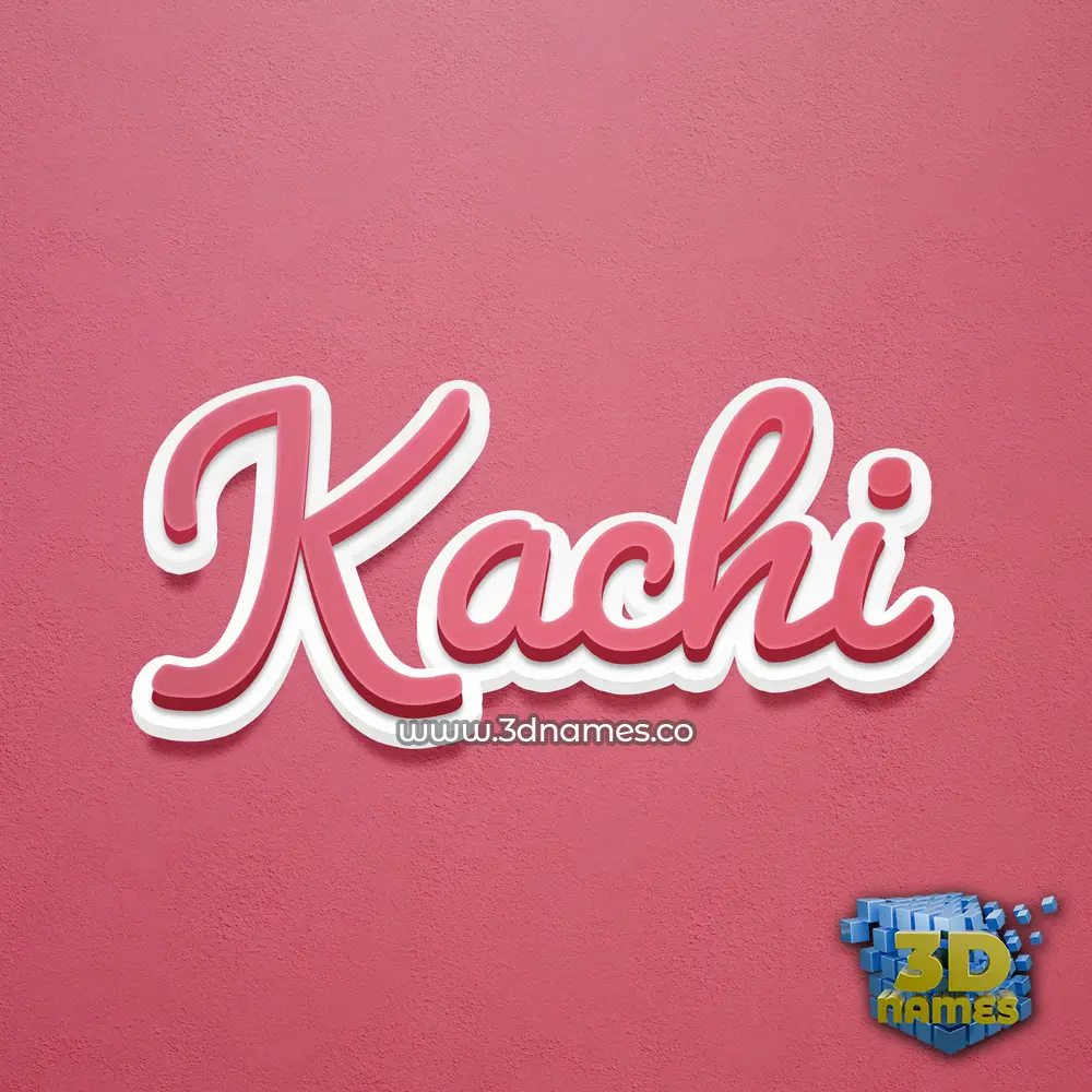 kachi in Red Scribble style - 3D name wallpaper