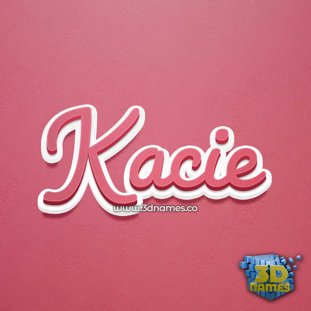 kacie in Red Scribble style - 3D name wallpaper