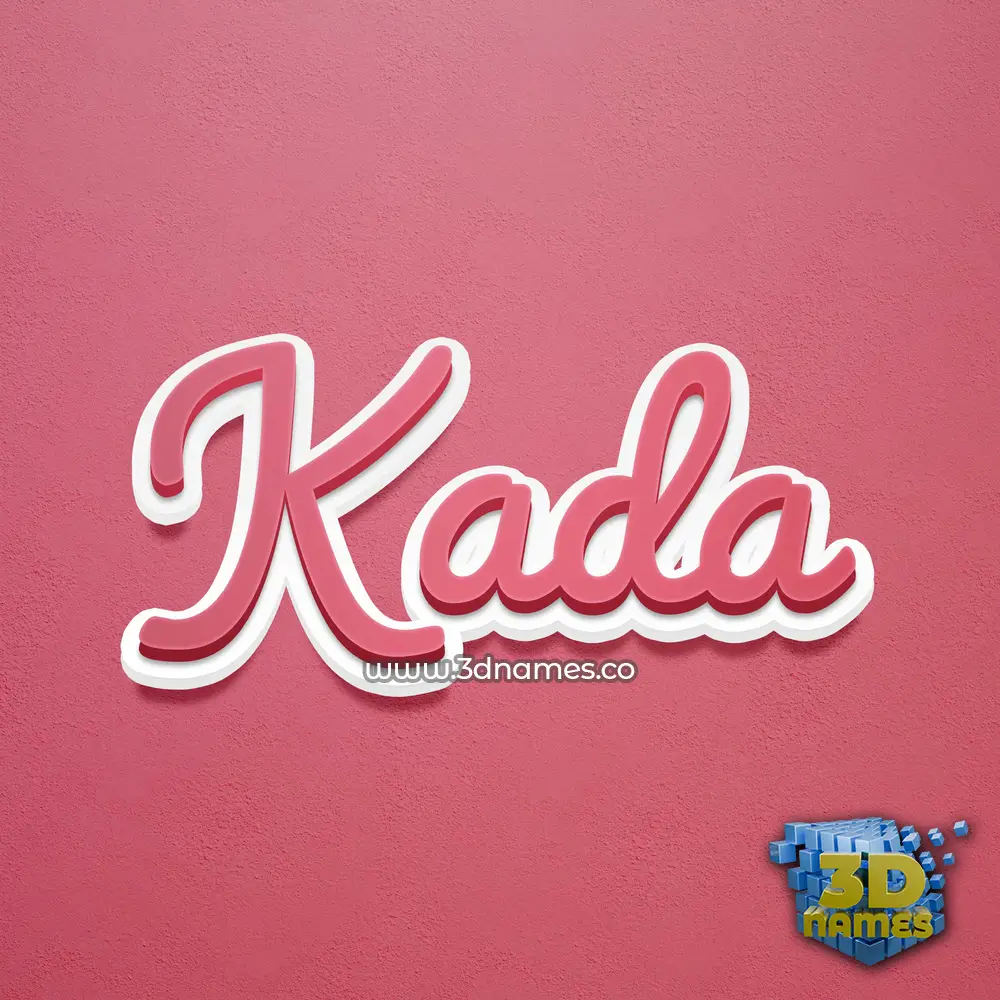 kada in Red Scribble style - 3D name wallpaper