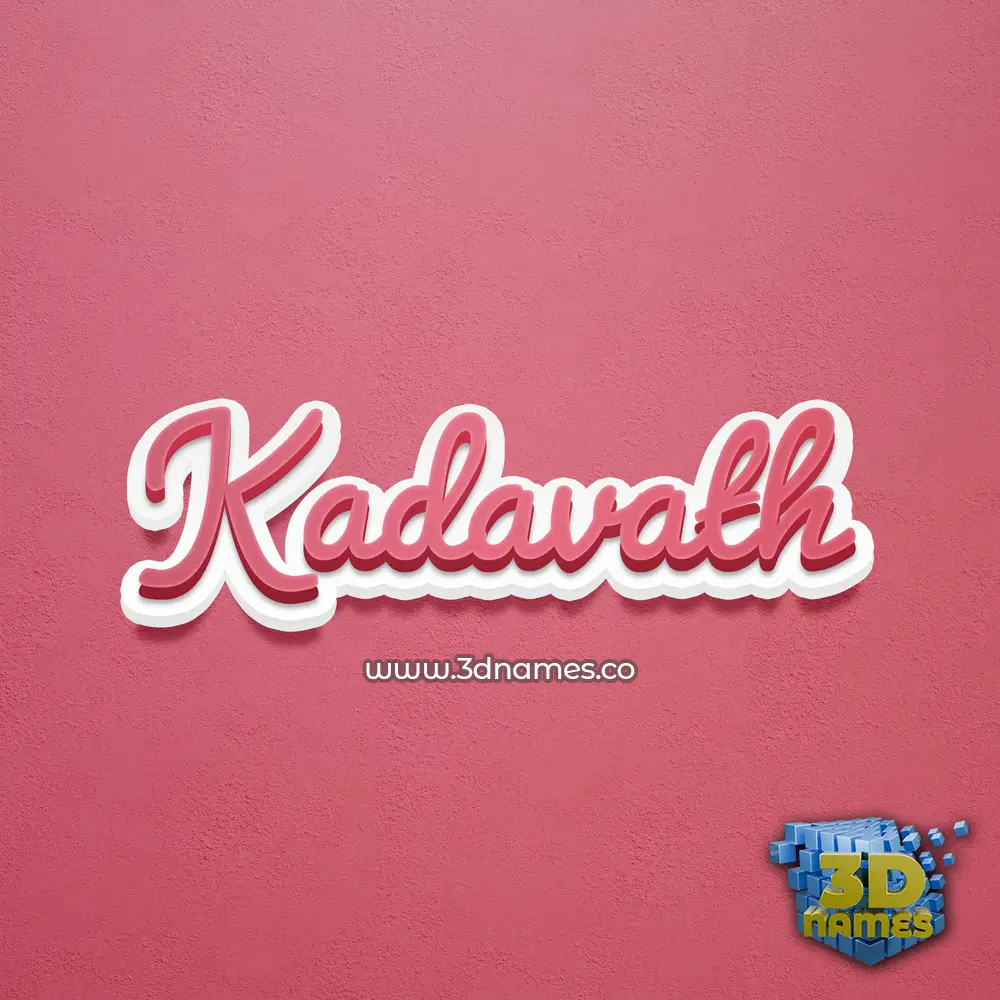 kadavath in Red Scribble style - 3D name wallpaper