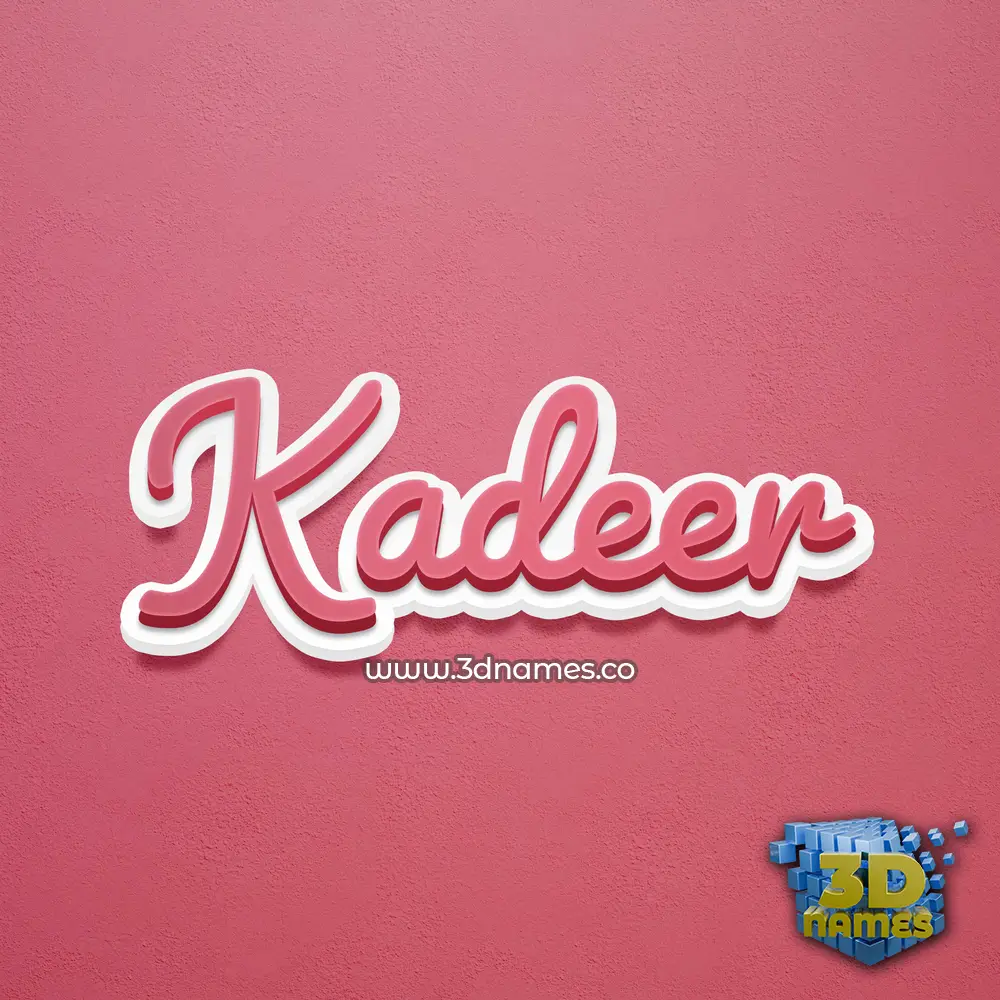 kadeer in Red Scribble style - 3D name wallpaper
