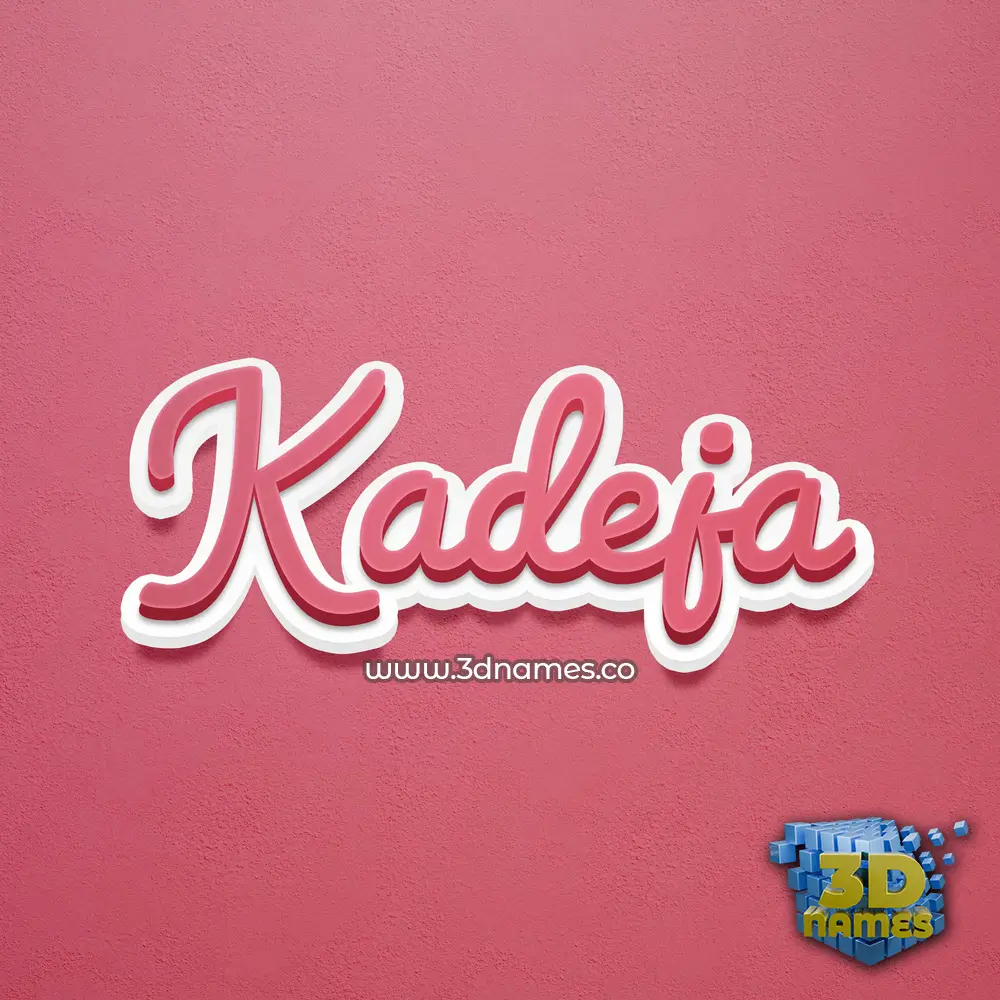 kadeja in Red Scribble style - 3D name wallpaper