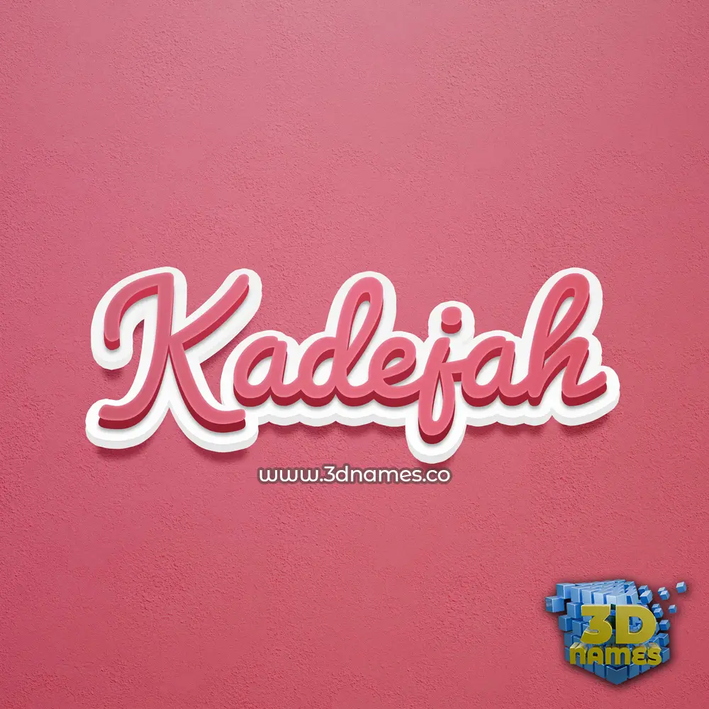kadejah in Red Scribble style - 3D name wallpaper