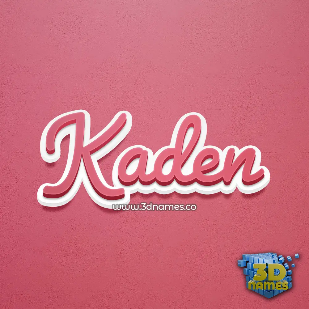 kaden in Red Scribble style - 3D name wallpaper