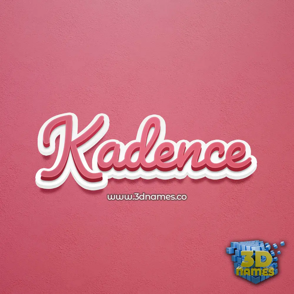 kadence in Red Scribble style - 3D name wallpaper