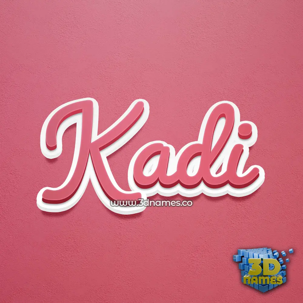 kadi in Red Scribble style - 3D name wallpaper