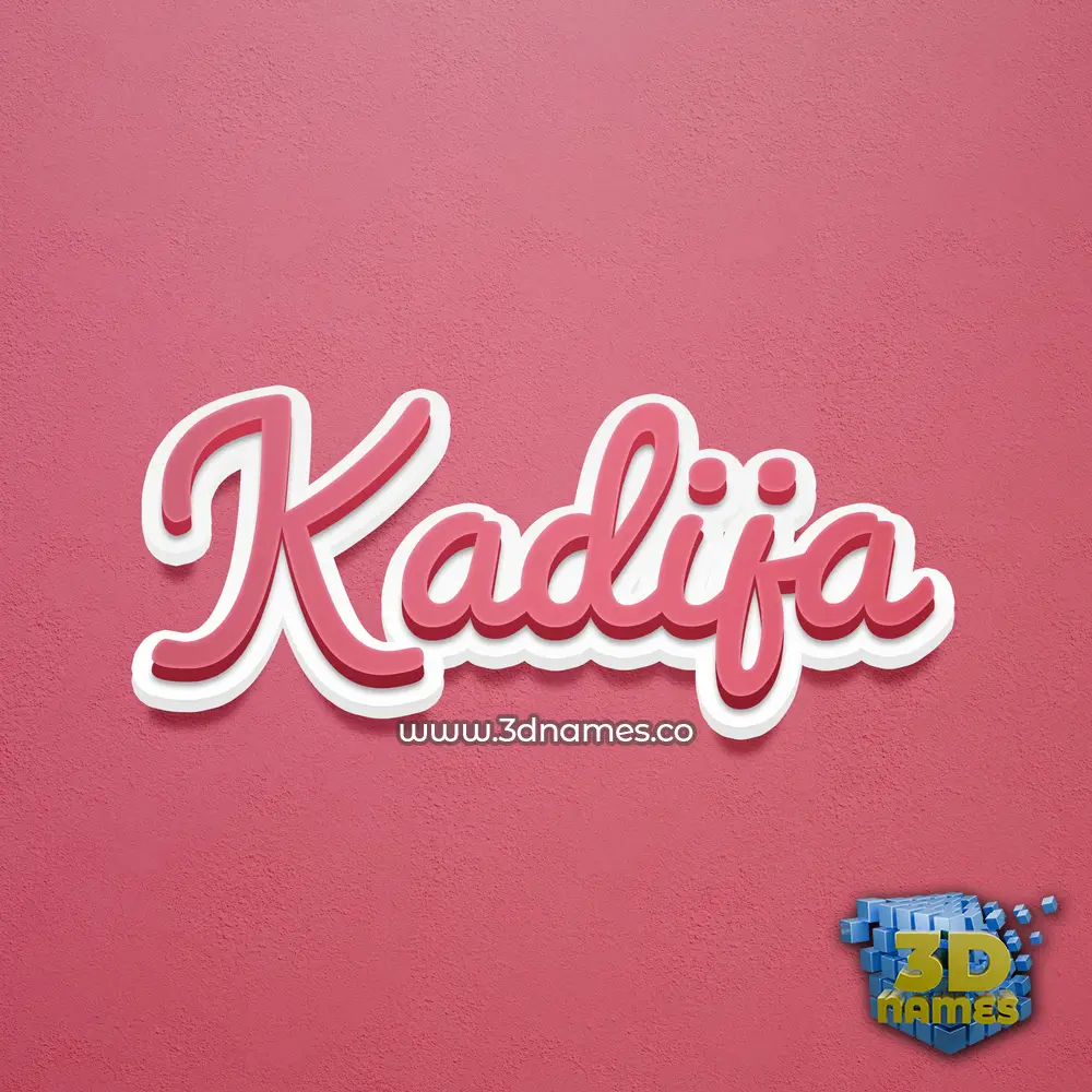 kadija in Red Scribble style - 3D name wallpaper