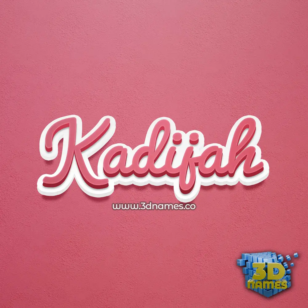 kadijah in Red Scribble style - 3D name wallpaper