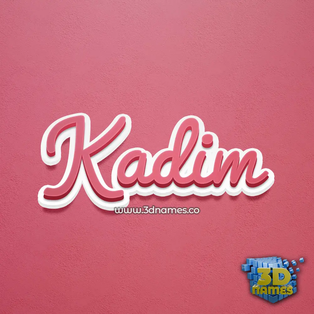 kadim in Red Scribble style - 3D name wallpaper