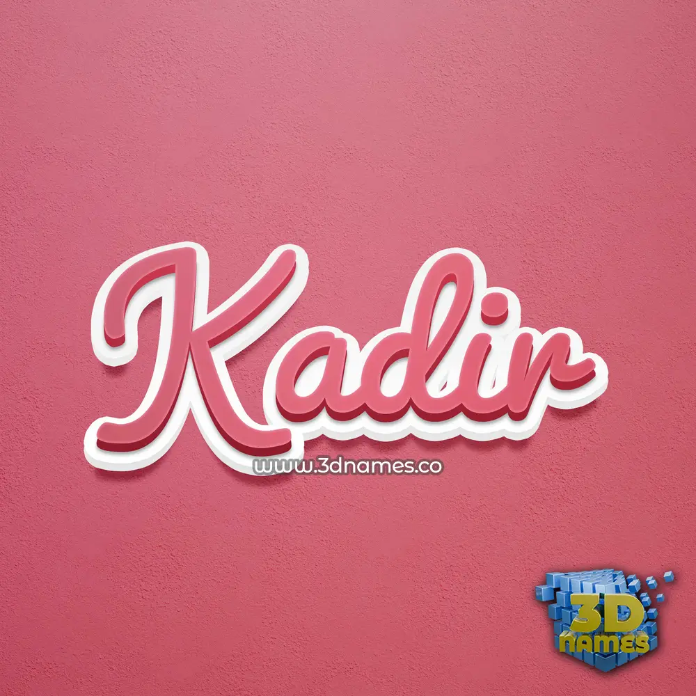 kadir in Red Scribble style - 3D name wallpaper